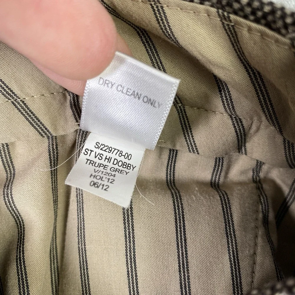 Banana Republic Vintage Straight Fit Pants Mens Size 34x30 Brown Wool Blend Prep